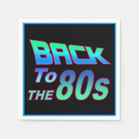Naar de jaren 80 1 Cocktail servet (Voorkant)