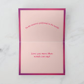 Naar de Kaart van het liefste Vriendin Valentijns (Binnen)