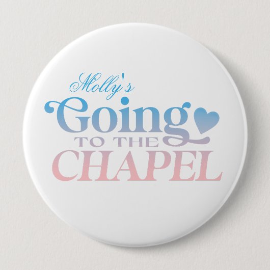 Naar de kapel gaan - Custom Bride Design Ronde Button 4,0 Cm (Voorkant)
