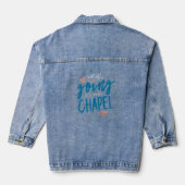 Naar de kapel gaan - Custom Wedding Party Design Denim Jacket (Achterkant)