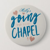 Naar de kapel gaan - Custom Wedding Party Design Ronde Button 4,0 Cm (Voorkant)