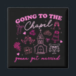 Naar de kapel gaan om te trouwen Wedding Vibe Magneet<br><div class="desc">Naar de kapel gaan om te trouwen bruiloftsvibes</div>
