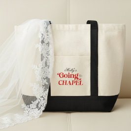 Naar de kapel in het rood - Custom Wedding Party Tote Bag