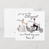 “Naar de Kapel” Save the Date Aankondiging (Voorkant / Achterkant)