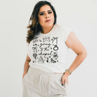 Naar de kapel, schattige en meisjesachtige bruid Tri-Blend shirt