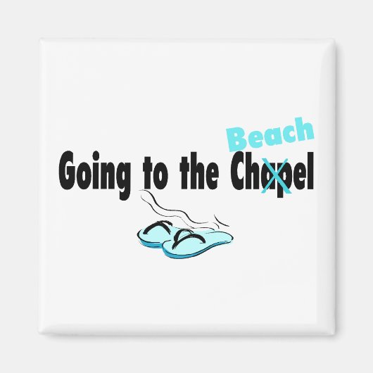 Naar de kapel (strand) 1 magneet (Voorkant)