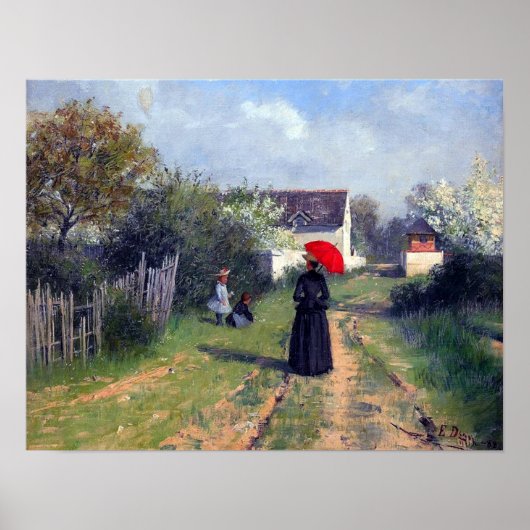 Naar de kerk Elin Danielson-Gambogi 1888 Poster (Voorkant)