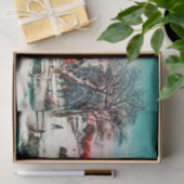 Naar de kerk, kerstmis van J. Hoover & Son Tissuepapier (Geschenk)