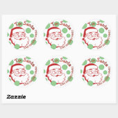 NAAR DE KERSTMAN VAN GEPERSONALISEERDE FAMILIE KER RONDE STICKER (Vel)