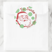 NAAR DE KERSTMAN VAN GEPERSONALISEERDE FAMILIE KER RONDE STICKER (Tas)