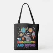 Naar de kleuterschool en daarbuiten Astronaut Funn Tote Bag (Achterkant)