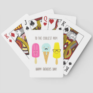 Naar de koelste Pop - Vaderdag Pokerkaarten