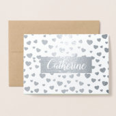 Naar de koningin van mijn hart. Valentijnsdag Folie Kaarten (Voorkant met envelop)