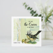 Naar de koningin van mijn hart. Valentijnsdag Kaar Kaart (Staand voorkant)