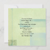 Naar de koningin van mijn hart. Valentijnsdag Kaar Kaart (Achterkant)