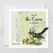 Naar de koningin van mijn hart. Valentijnsdag Kaar Kaart (Voorkant)