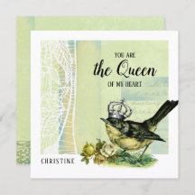 Naar de koningin van mijn hart. Valentijnsdag Kaar