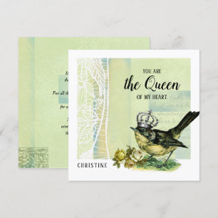Naar de koningin van mijn hart. Valentijnsdag Kaar Kaart