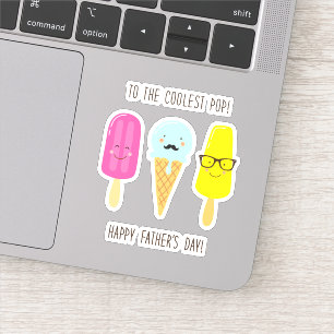 Naar de koudste Pop - Vaderdag Sticker