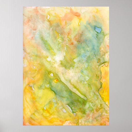 Naar de licht Abstracte natte Waterverf Poster (Voorkant)