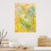 Naar de licht Abstracte natte Waterverf Poster (Keuken)