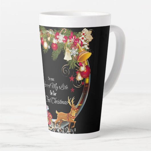 Naar de liefde van mijn leven latte mok (Rechterhoek)