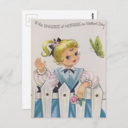 Naar de liefste van moeders briefkaart (Voorkant / Achterkant)