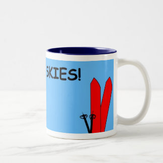Naar de lucht! tweekleurige koffiemok