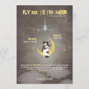 Naar de maan 2 - Poster met films - bruiloft Kaart