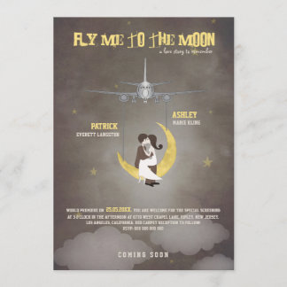 Naar de maan 2 - Poster met films - bruiloft Kaart