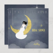 Naar de maan 2 Vrijgezellenfeest Kaart (Voorkant / Achterkant)