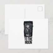 Naar de maan briefkaart (Voorkant / Achterkant)