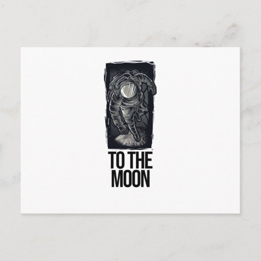 Naar de maan briefkaart (Voorkant)