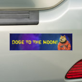 Naar de maan! Bumpersticker (Op auto)