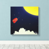 Naar de maan canvas afdruk (Insitu (Houten vloer))