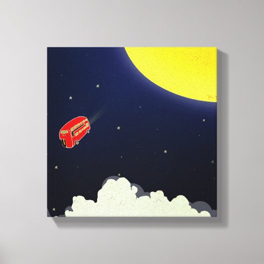 Naar de maan canvas afdruk (Voorkant)