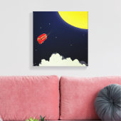 Naar de maan canvas afdruk (Insitu (Woonkamer))
