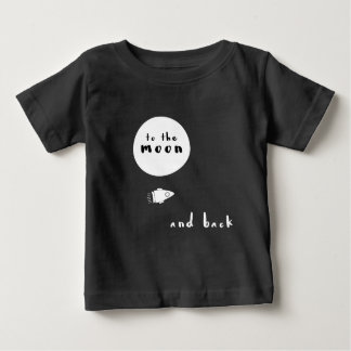 Naar de maan en achterste hipster modern t shirt