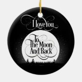 Naar de maan en de rug (gepersonaliseerd) keramisch ornament (Achterkant)