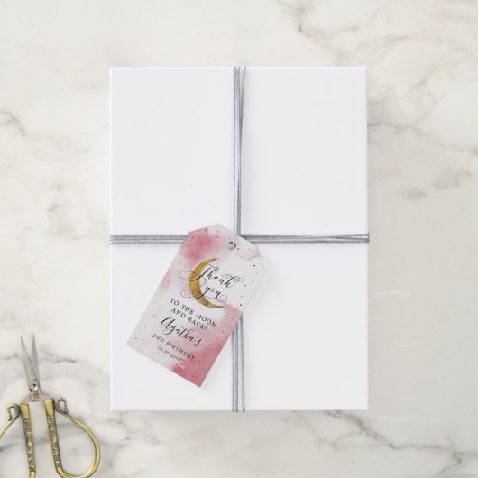 Naar de Maan en het Rugmeisje Cadeaulabel (Met Touw)