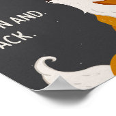 "Naar de maan en naar achteren" - Cute Fox Slapend Poster (Hoek)