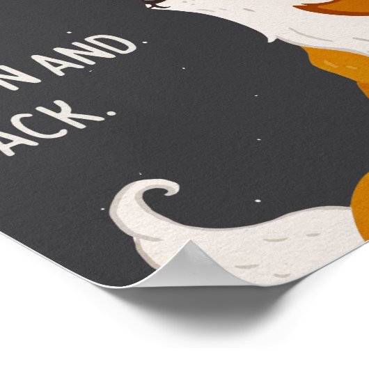 "Naar de maan en naar achteren" - Cute Fox Slapend Poster (Hoek)