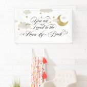 Naar de maan en naar achteren | Moon Stars Clouds Spandoek (Insitu)