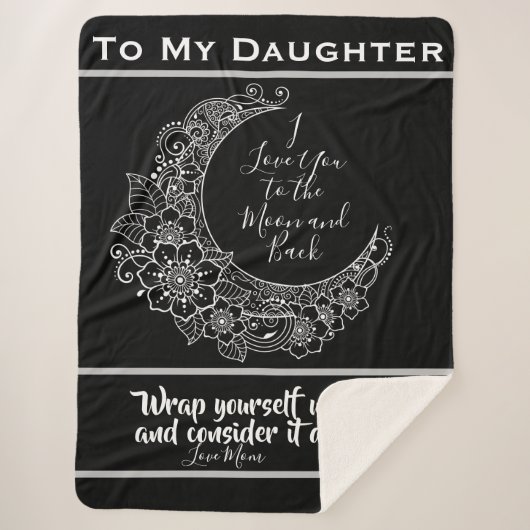 Naar de maan en naar achteren sherpa deken (Voorkant)