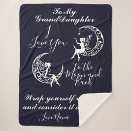 Naar de maan en naar achteren sherpa deken