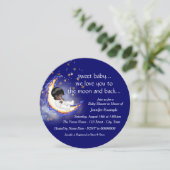 Naar de maan en terug Afro-Amerikaans Baby shower Kaart (Staand voorkant)