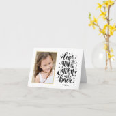 Naar de maan en terug BEWERKBARE KLEUR Moederdag Kaart (Gele Bloem)