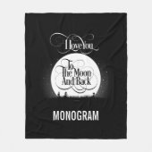 Naar de maan en terug fleece deken (Voorkant)