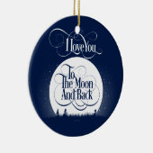 Naar de maan en terug keramisch ornament (Rechts)