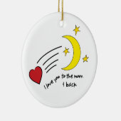 Naar de maan en terug keramisch ornament (Rechts)